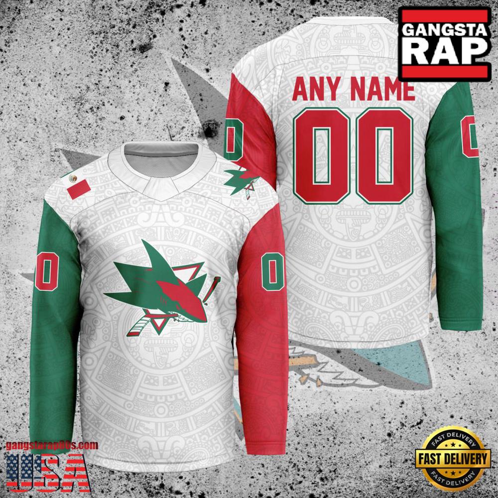 NHL San Jose Sharks Mexican Heritage New Custom Hockey Jersey