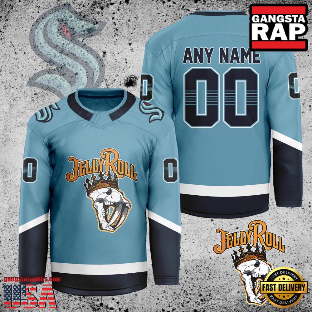 NHL Seattle Kraken Jelly Roll New Custom Hockey Jersey