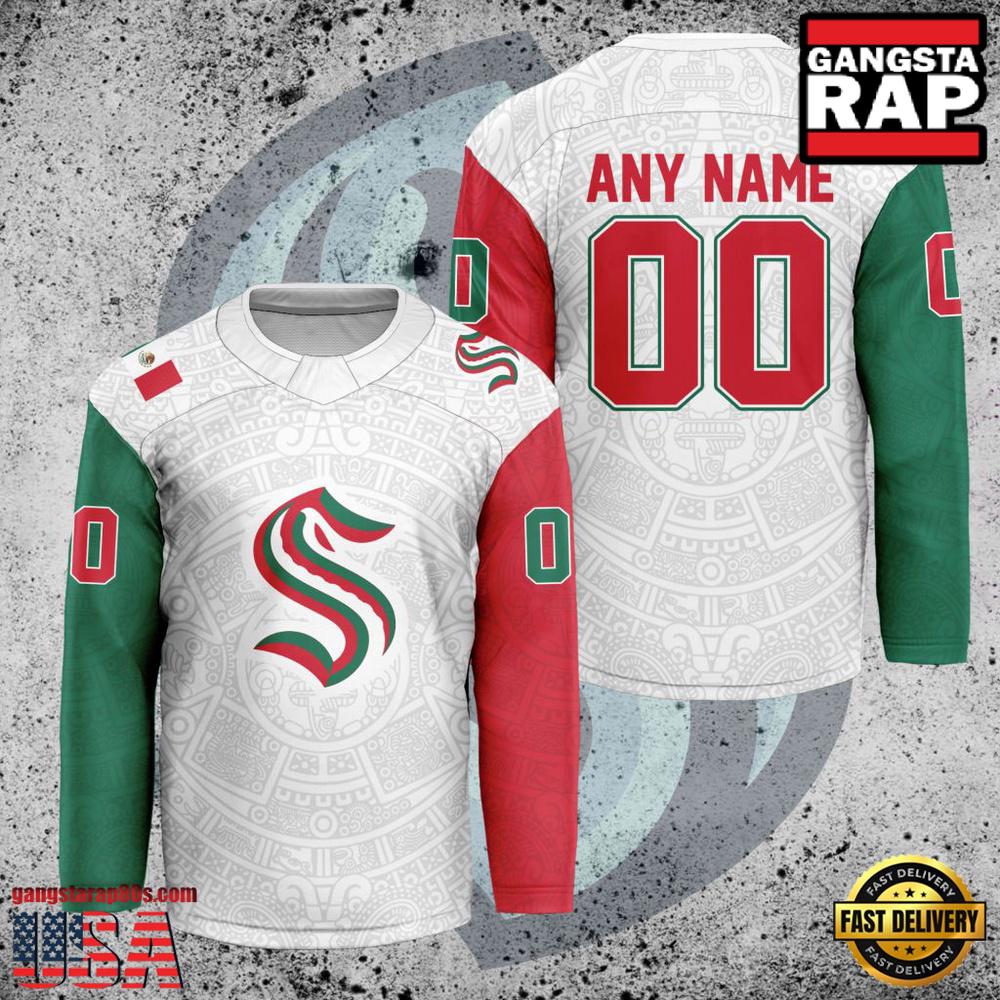NHL Seattle Kraken Mexican Heritage New Custom Hockey Jersey