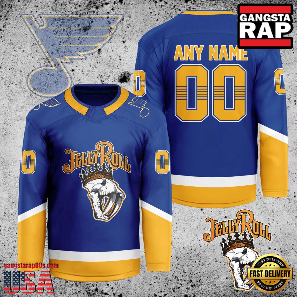 NHL St. Louis Blues Jelly Roll New Custom Hockey Jersey