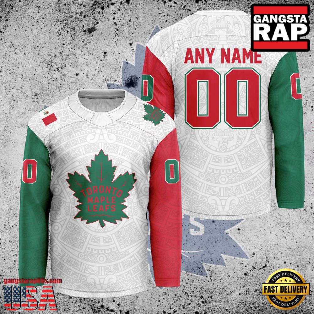 NHL Custom Name Number Toronto Maple Leafs Mexican Heritage New Design Hockey Jersey NHL Custom Name Number Toronto Maple Leafs Mexican Heritage New Design Hockey Jersey