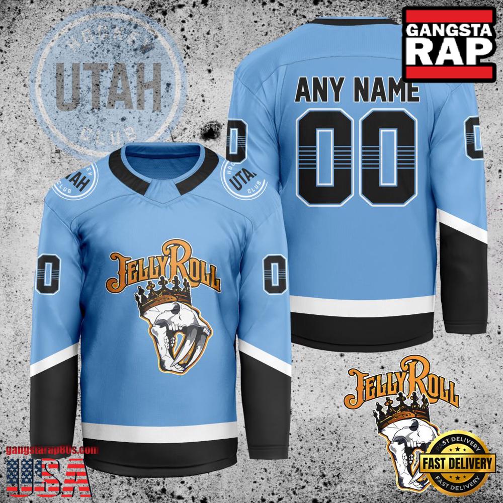 NHL Custom Name Number Utah Hockey Club Jelly Roll New Design Hockey Jersey NHL Custom Name Number Utah Hockey Club Jelly Roll New Design Hockey Jersey