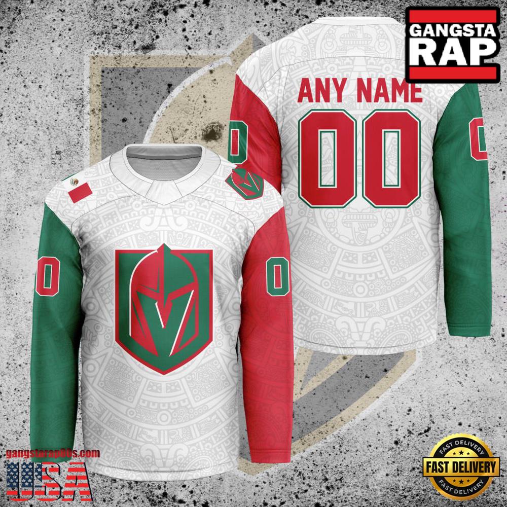 NHL Vegas Golden Knights Mexican Heritage New Custom Hockey Jersey