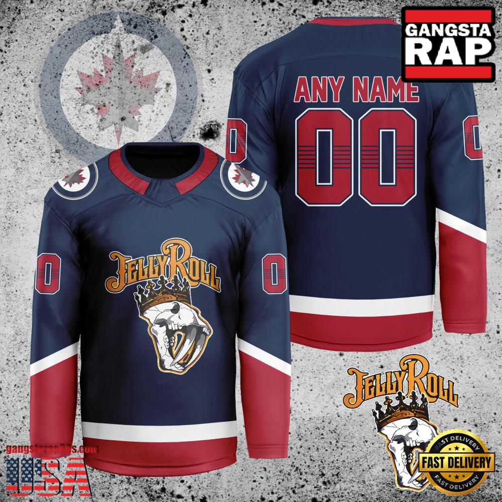 NHL Winnipeg Jets Jelly Roll New Custom Hockey Jersey
