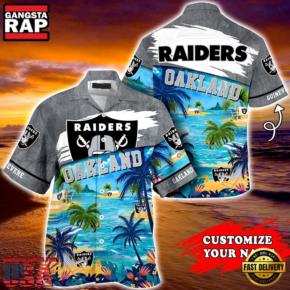 Oakland Raiders NFL Personalized Hawaiian Shirt