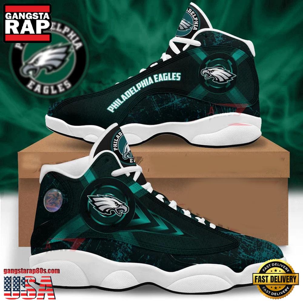 Philadelphia Eagles NFL Air Jordan 13 Shoes For Fans