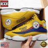 NFL Pittsburgh Steelers Team New Design Air Jordan 13 Running Sneakers Shoes 3 Pittsburgh Steelers Team NFL Air Jordan 13 Shoes
