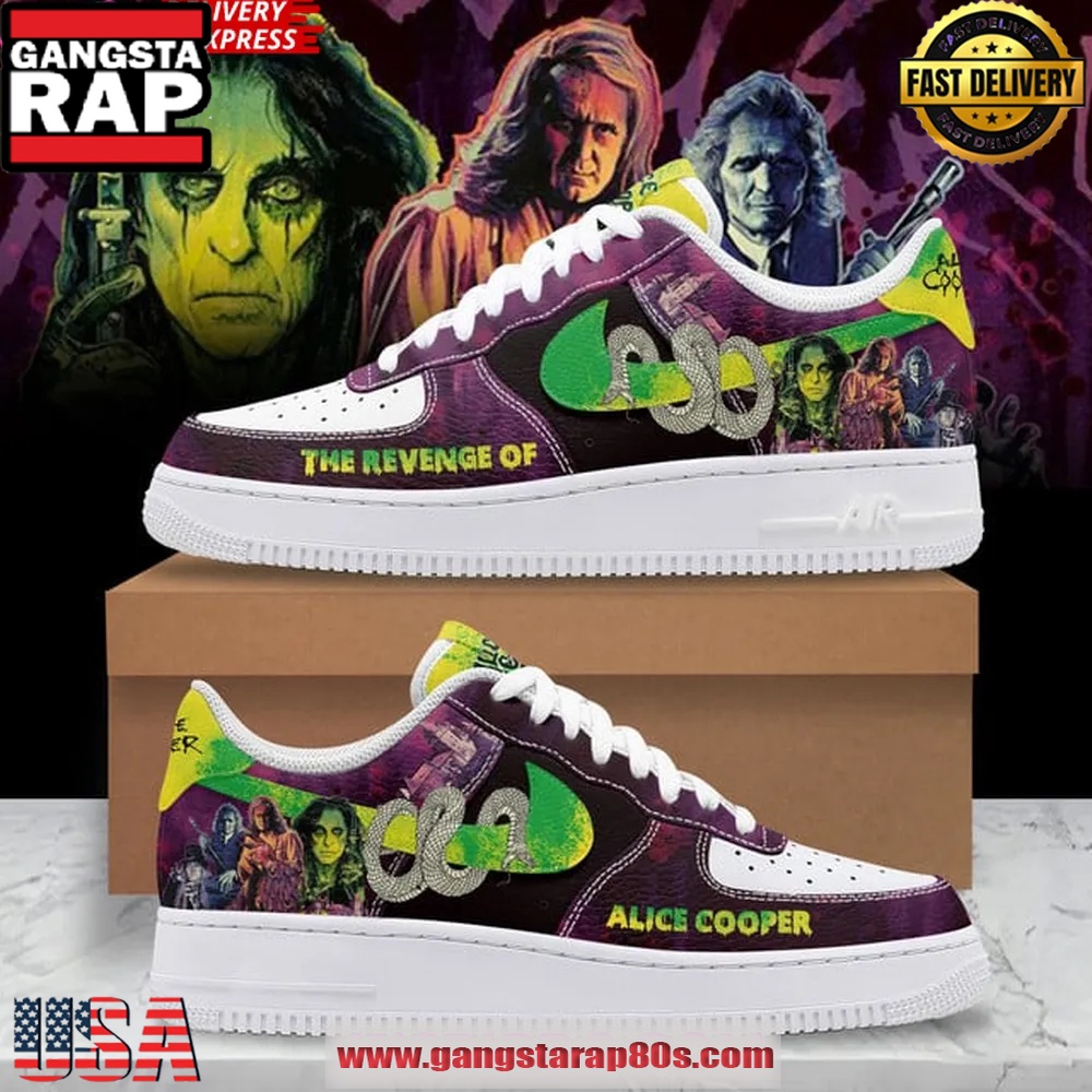 Revenge of Alice Cooper Nike Special Edition Air Force 1 Sneakers Shoes Revenge of Alice Cooper Nike Special Edition Air Force 1 Sneakers Shoes