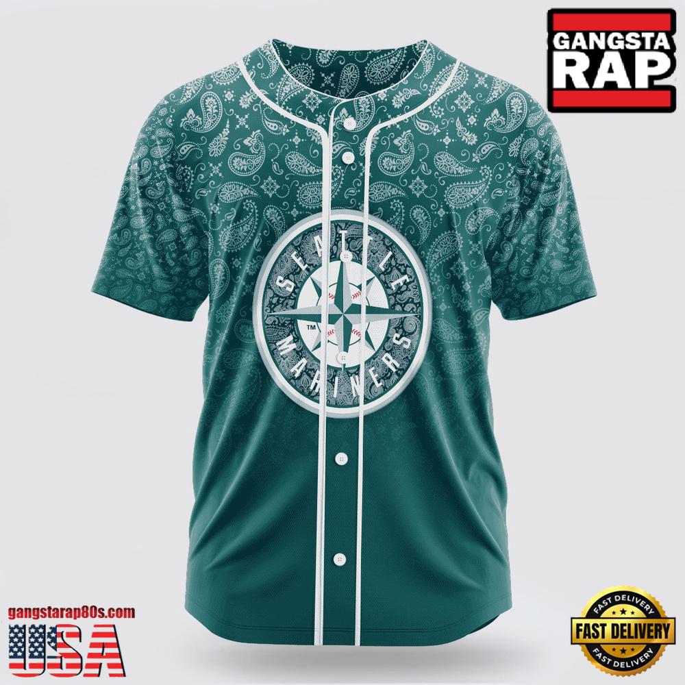 Seattle Mariners Paisley Pattern MLB Baseball Jersey