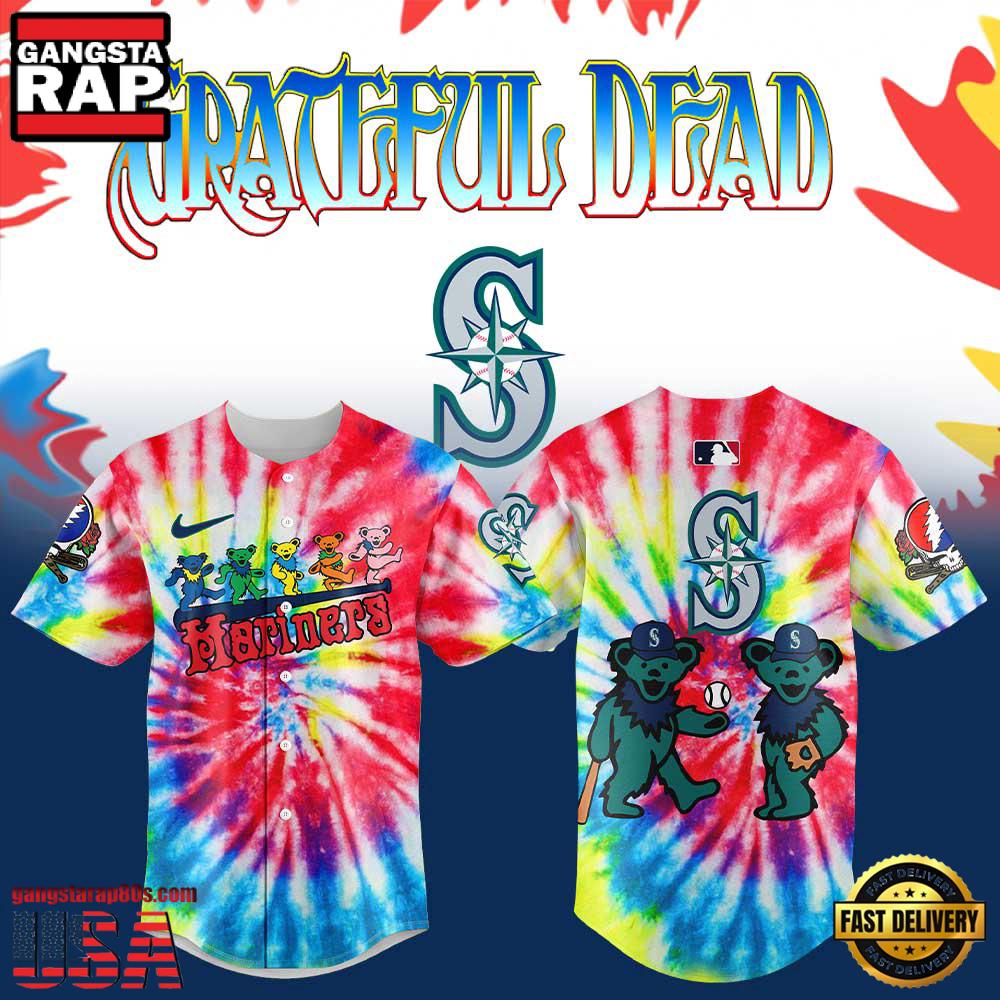 Seattle Mariners x Grateful Dead 2025 New Jersey Shirt