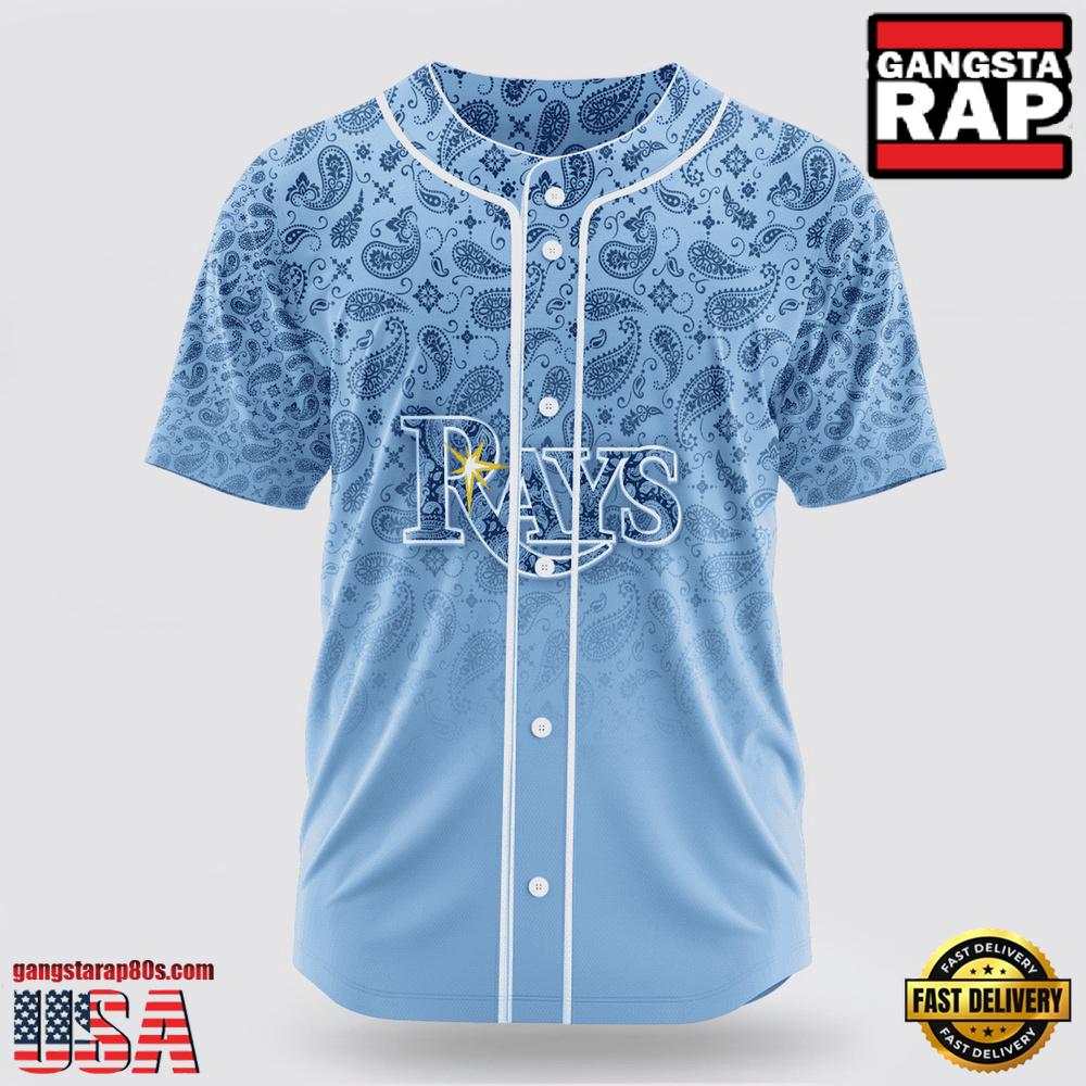 MLB Tampa Bay Rays Paisley Pattern Baseball Jersey MLB Tampa Bay Rays Paisley Pattern Baseball Jersey