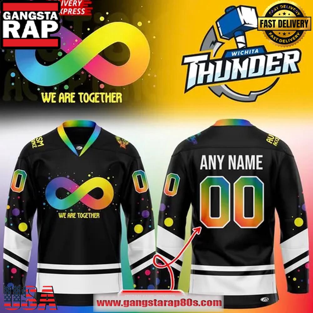 Wichita Thunder 2025 Autism Awareness Special Edition Hockey Jersey Wichita Thunder 2025 Autism Awareness Special Edition Hockey Jersey