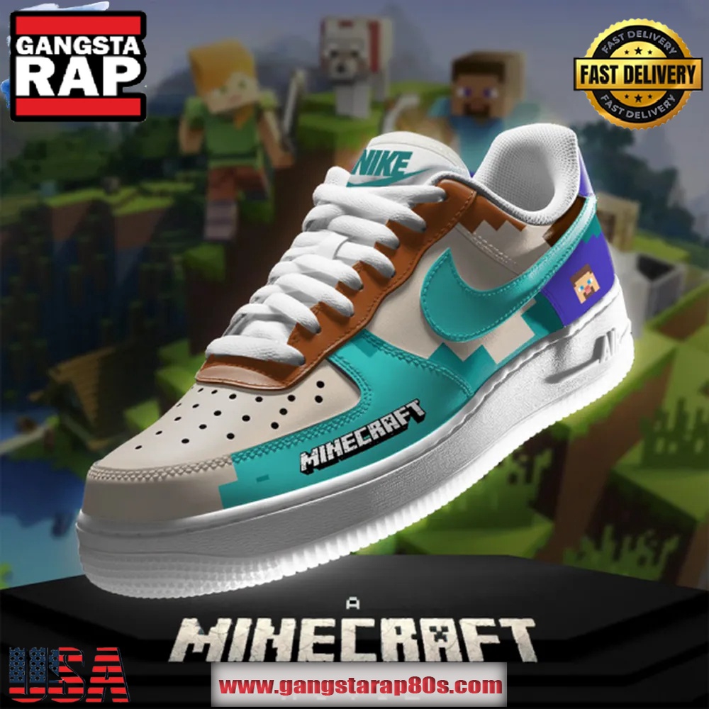 A Minecraft Movie Limited Edition Air Force 1 Running Sneakers Shoes A Minecraft Movie Limited Edition Air Force 1 Running Sneakers Shoes
