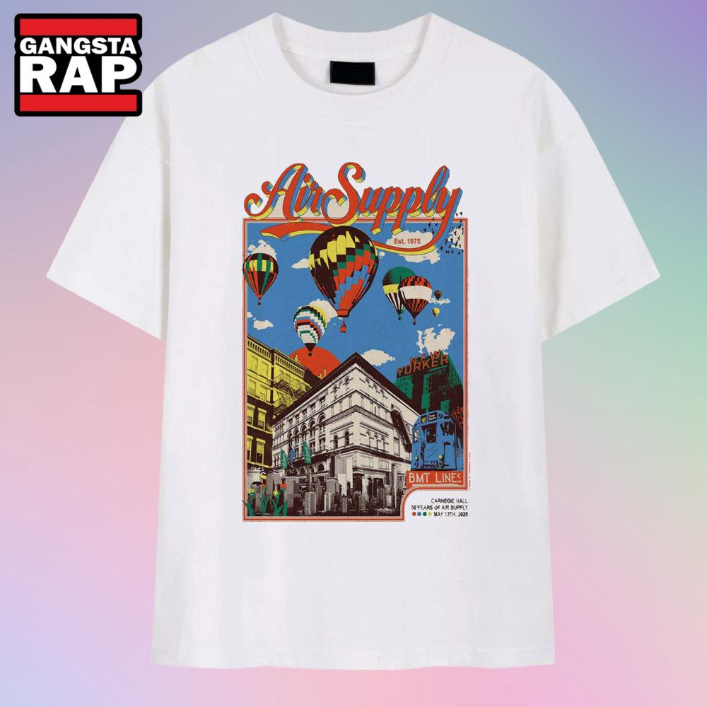 Air Supply Carnegie Hall, New York, NY May 13 2025 Tour T Shirt