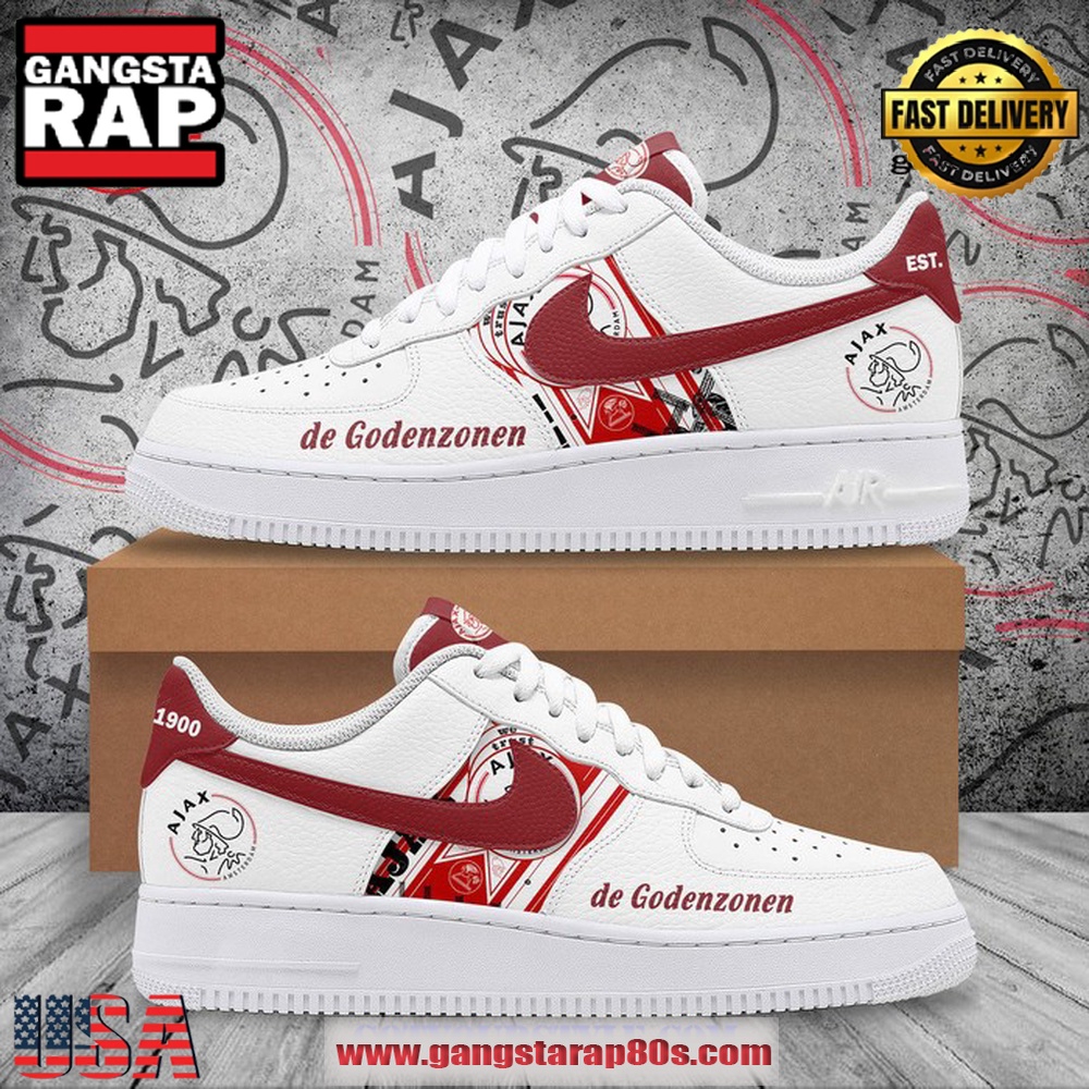 Ajax Amsterdam De Godenzonen Limited Air Force 1 Running Sneakers Shoes Ajax Amsterdam De Godenzonen Limited Air Force 1 Running Sneakers Shoes