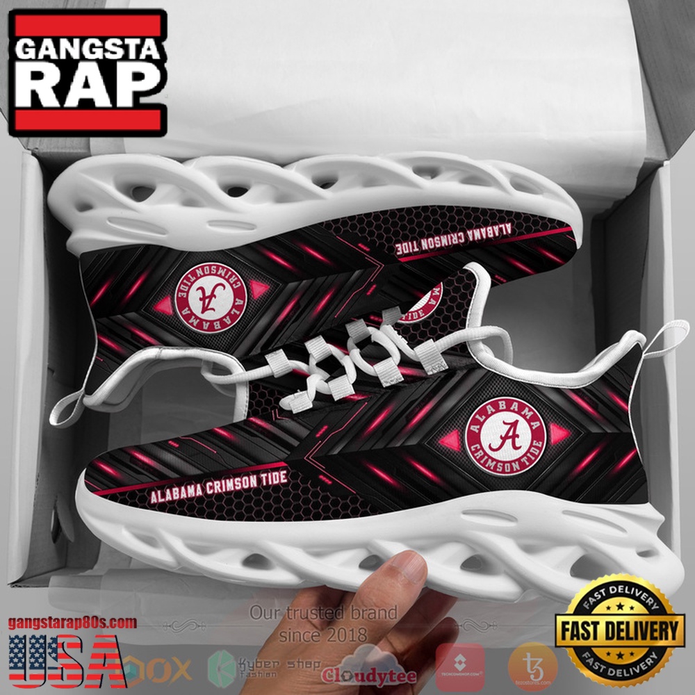 Alabama Crimson Tide Custom Name Clunky Unique Design Max Soul Shoes Running Sneakers Alabama Crimson Tide Custom Name Clunky Unique Design Max Soul Shoes Running Sneakers