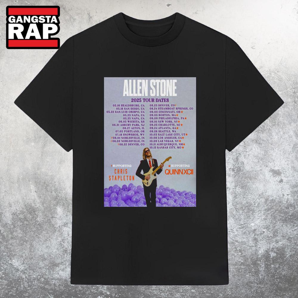 Allen Stone 2025 Tour Dates T Shirt