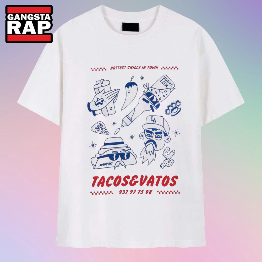 American Socks Tacos & Vatos Hottest Chilli In Town T Shirt American Socks Tacos & Vatos Hottest Chilli In Town T Shirt