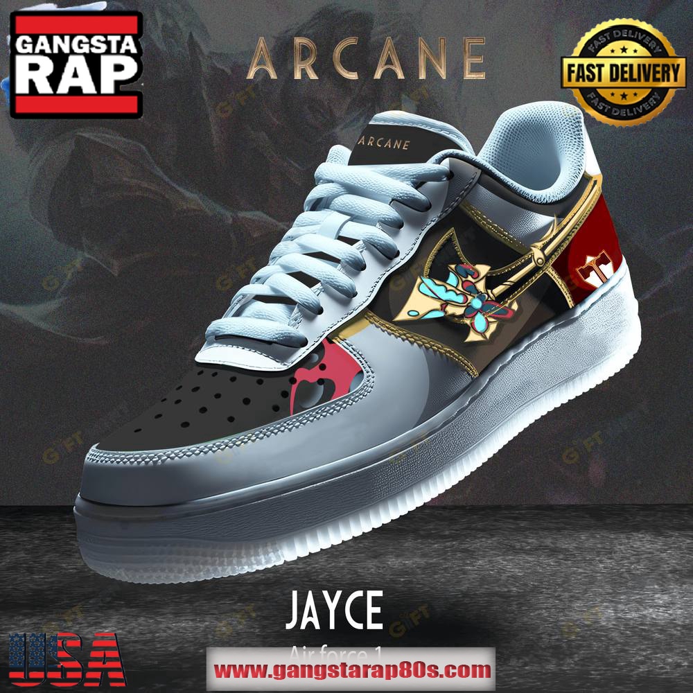 Arcane Jayce Special Limited Edition Air Force 1 Running Sneakers Shoes Arcane Jayce Special Limited Edition Air Force 1 Running Sneakers Shoes