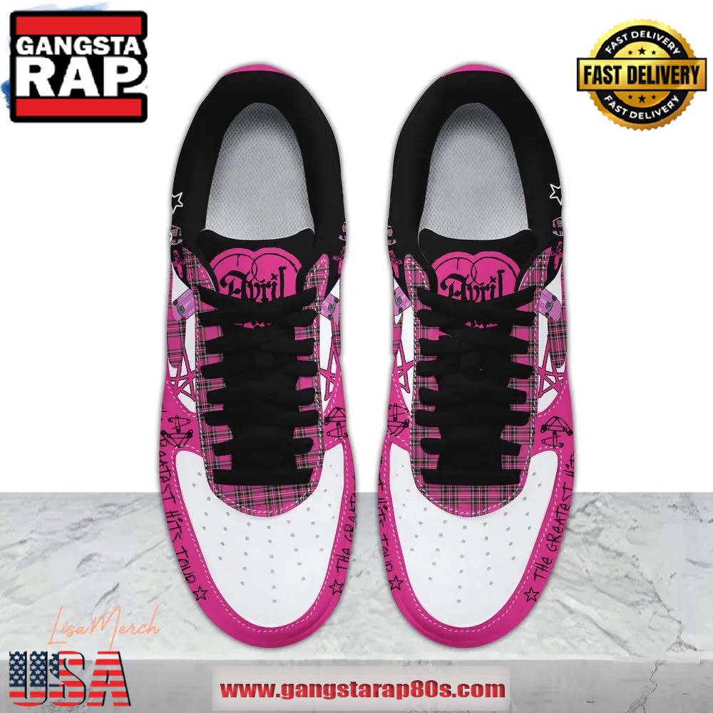 Avril Lavigne Greatest Hits Tour Air Force 1 Running Sneakers Shoes Avril Lavigne Greatest Hits Tour Air Force 1 Running Sneakers Shoes
