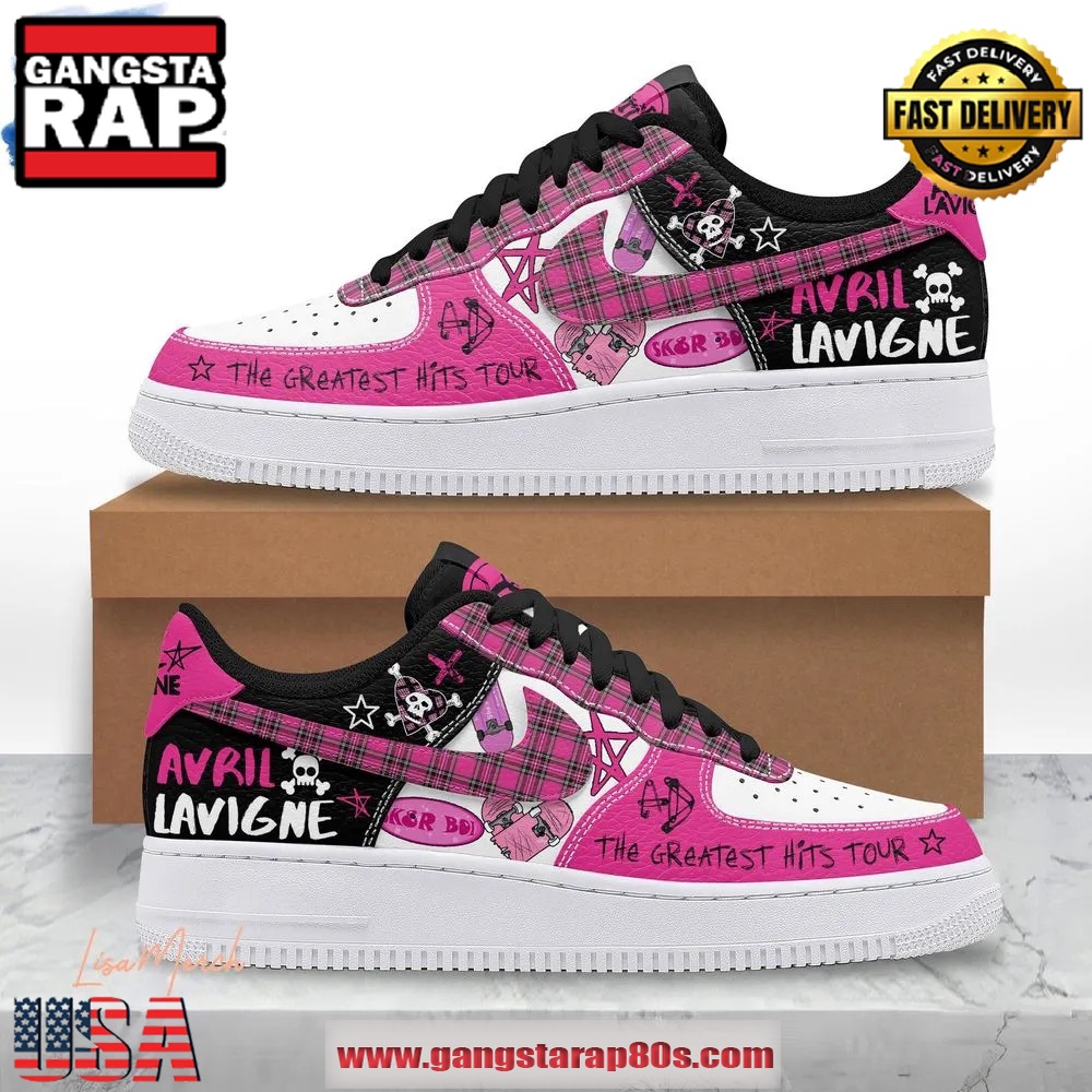 Avril Lavigne Greatest Hits Tour Air Force 1 Running Sneakers Shoes Avril Lavigne Greatest Hits Tour Air Force 1 Running Sneakers Shoes