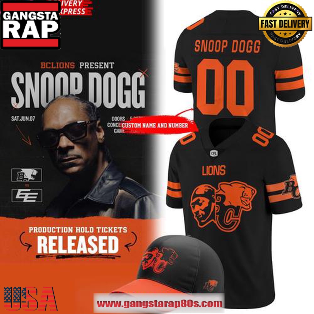 BC LIONS x 2025 Snoop Dogg Concert Special Edition Football Jersey