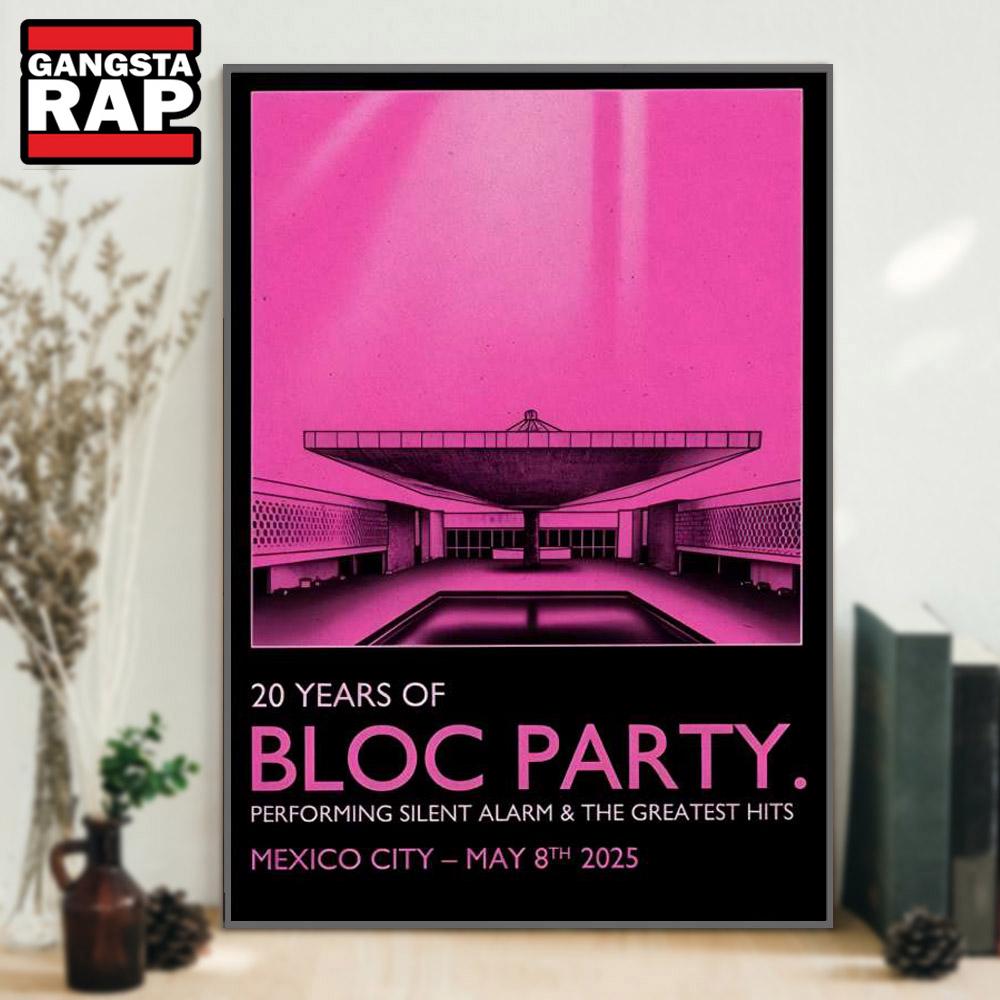Bloc Party Pepsi Center WTC, Mexico City May 8 2025 Tour Poster Canvas Art