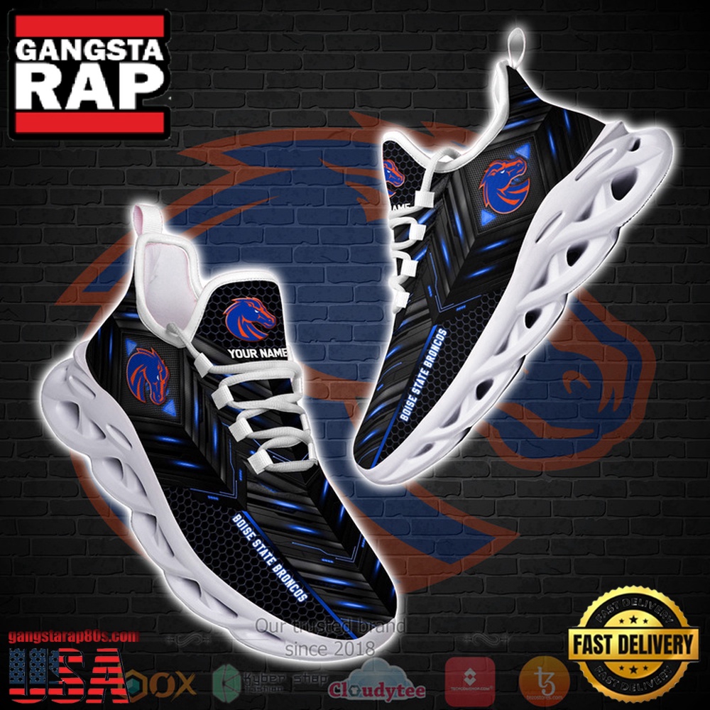 Boise State Broncos Custom Name Clunky Unique Design Max Soul Shoes Running Sneakers Boise State Broncos Custom Name Clunky Unique Design Max Soul Shoes Running Sneakers