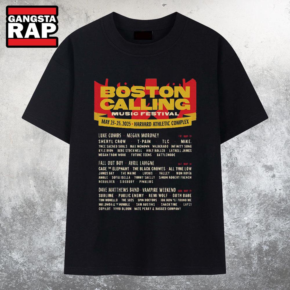 Boston Calling Harvard Athletic Complex May 23-25 2025 Tour T Shirt