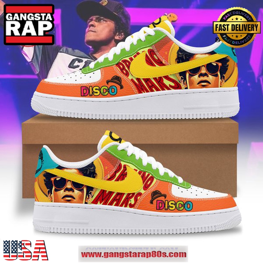 Bruno Mars Disco Limited Edition Air Force 1 Running Sneakers Shoes Bruno Mars Disco Limited Edition Air Force 1 Running Sneakers Shoes