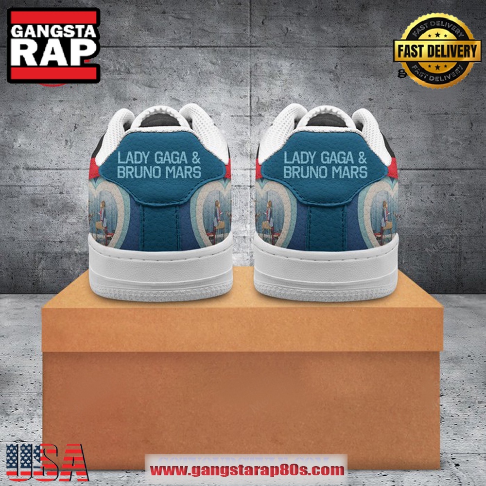 Bruno Mars x Lady Gaga Die With A Smile Air Force 1 Running Sneakers Shoes Bruno Mars x Lady Gaga Die With A Smile Air Force 1 Running Sneakers Shoes