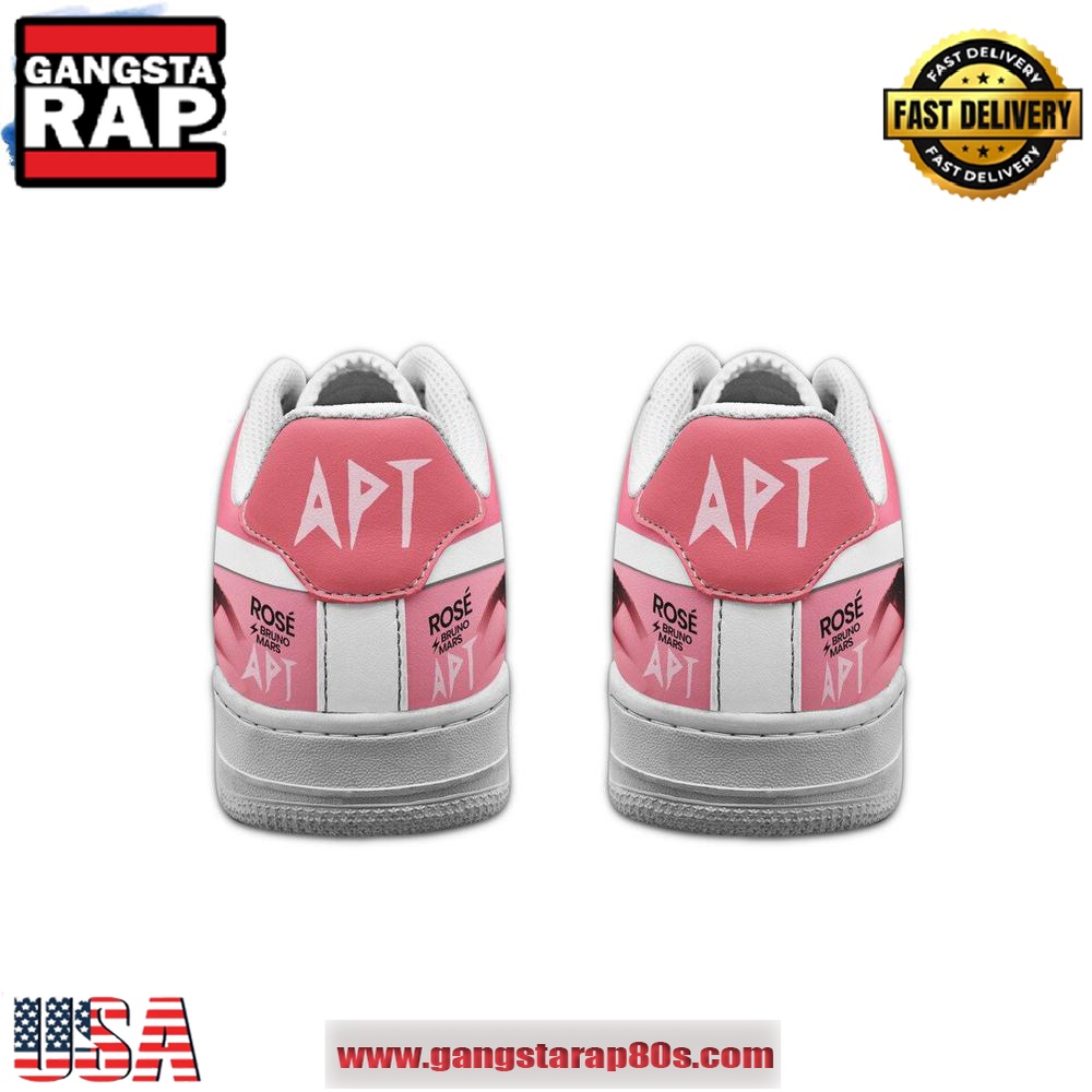 Bruno Mars x Ros? APT Limited Pink Air Force 1 Running Sneakers Shoes Bruno Mars x Ros? APT Limited Pink Air Force 1 Running Sneakers Shoes