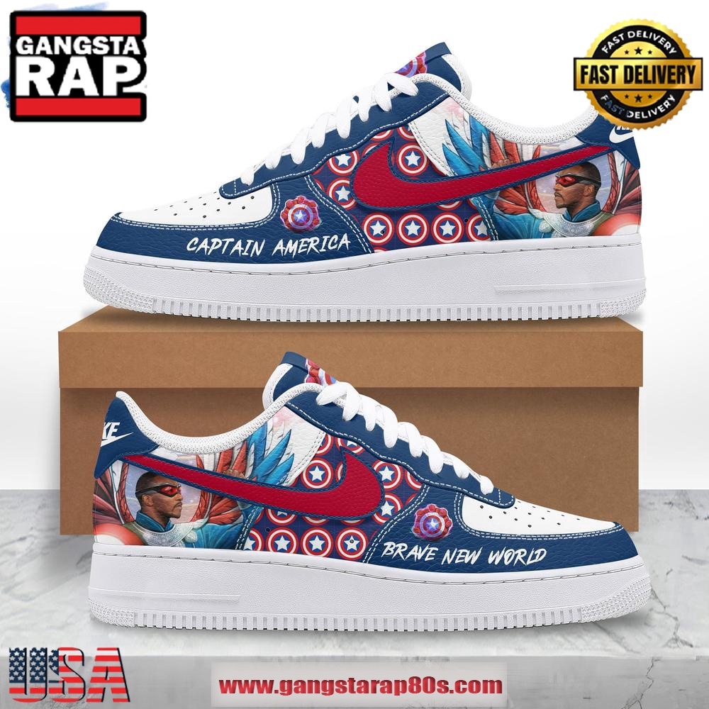 Captain America Brave New World Air Force 1 Sneaker Running Sneakers Shoes Captain America Brave New World Air Force 1 Sneaker Running Sneakers Shoes