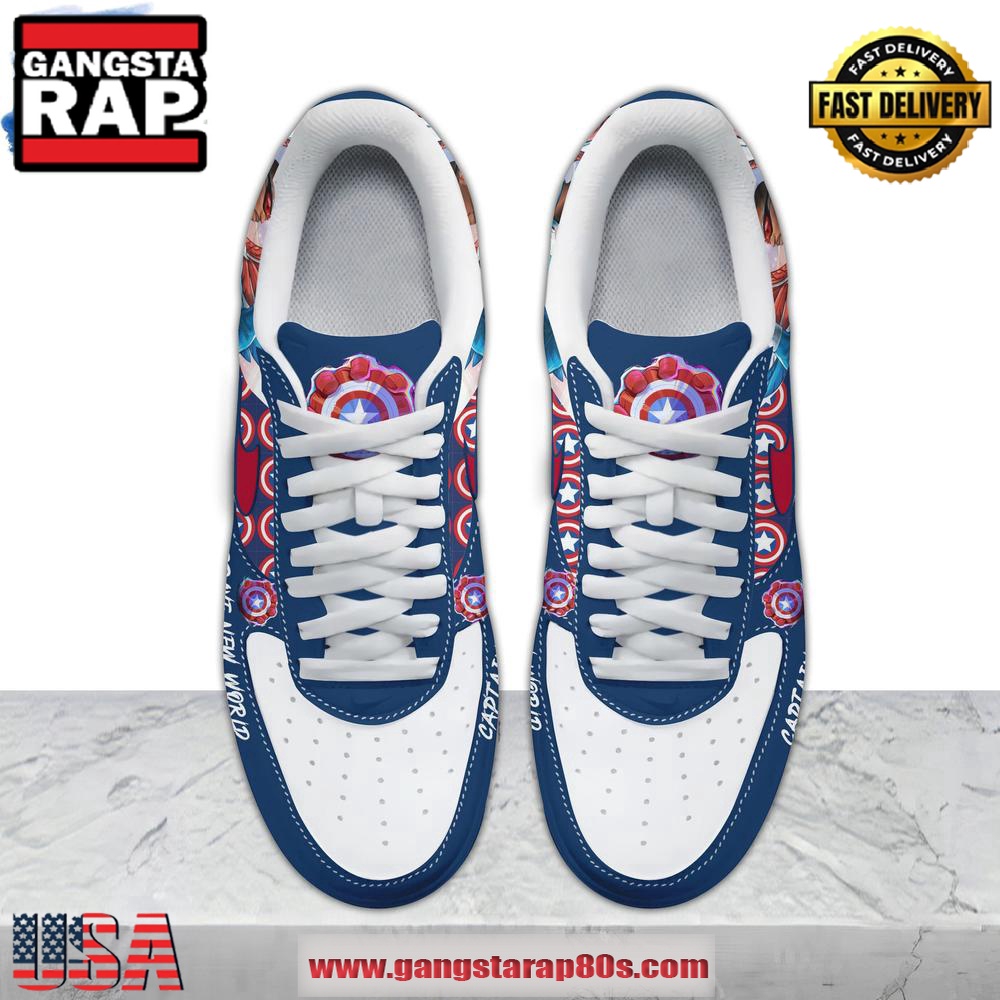 Captain America Brave New World Air Force 1 Sneaker Running Sneakers Shoes Captain America Brave New World Air Force 1 Sneaker Running Sneakers Shoes
