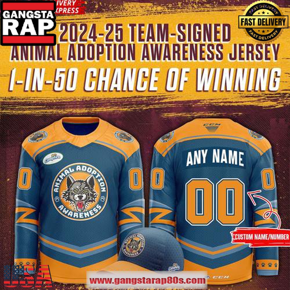 Chicago Wolves Animal Adoption Awareness 2025 Custom Hockey Jersey Chicago Wolves Animal Adoption Awareness 2025 Custom Hockey Jersey