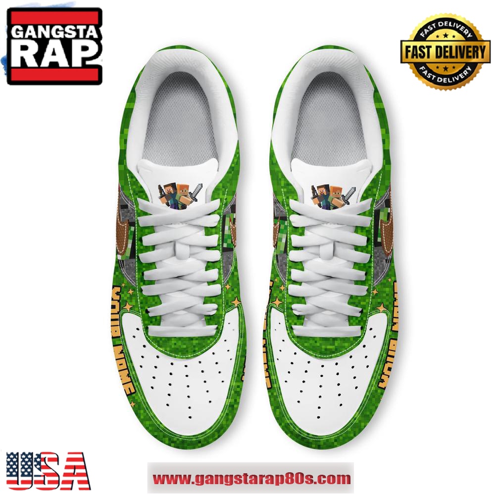 Chicken Jockey Minecraft Limited Edition Air Force 1 Running Sneakers Shoes Chicken Jockey Minecraft Limited Edition Air Force 1 Running Sneakers Shoes