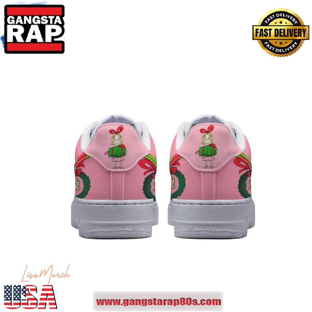 Cindy Lou Who Merry Christmas Limited Edition Air Force 1 Running Sneakers Shoes Cindy Lou Who Merry Christmas Limited Edition Air Force 1 Running Sneakers Shoes