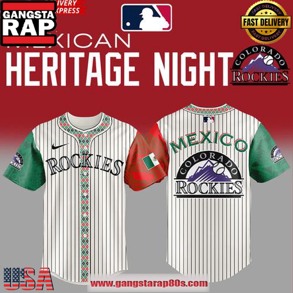 Colorado Rockies 2025 Mexican Heritage Night Striped Baseball Jersey