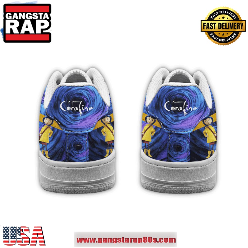 Coraline Mystery Limited Edition Air Force 1 Running Sneakers Shoes Coraline Mystery Limited Edition Air Force 1 Running Sneakers Shoes
