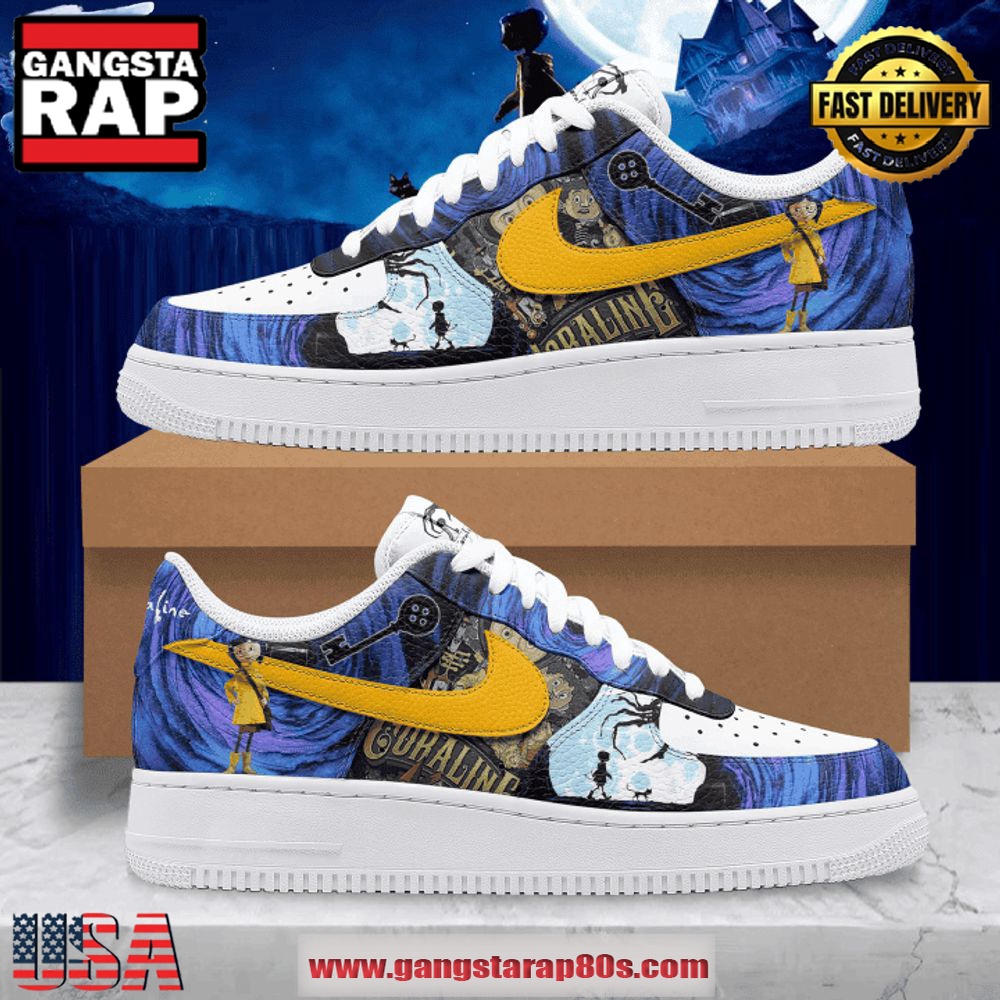 Coraline Mystery Limited Edition Air Force 1 Running Sneakers Shoes Coraline Mystery Limited Edition Air Force 1 Running Sneakers Shoes