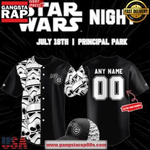 Custom Iowa Chicago Cubs Star Wars Night 2025 Baseball Jersey