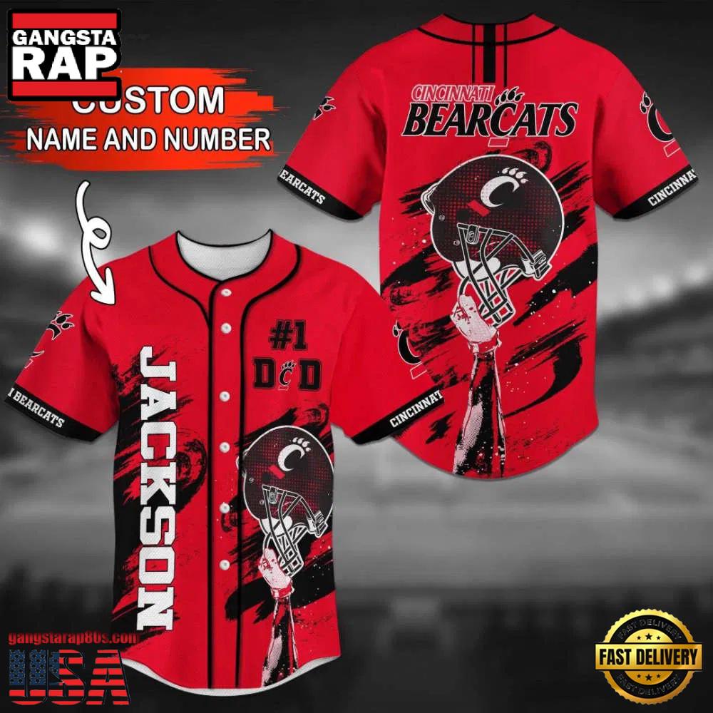 Custom Name And Number Cincinnati Bearcats Baseball Jersey Shirt