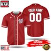 Custom Name And Number MLB Washington Nationals Red Alternate Baseball Jersey Shirt
