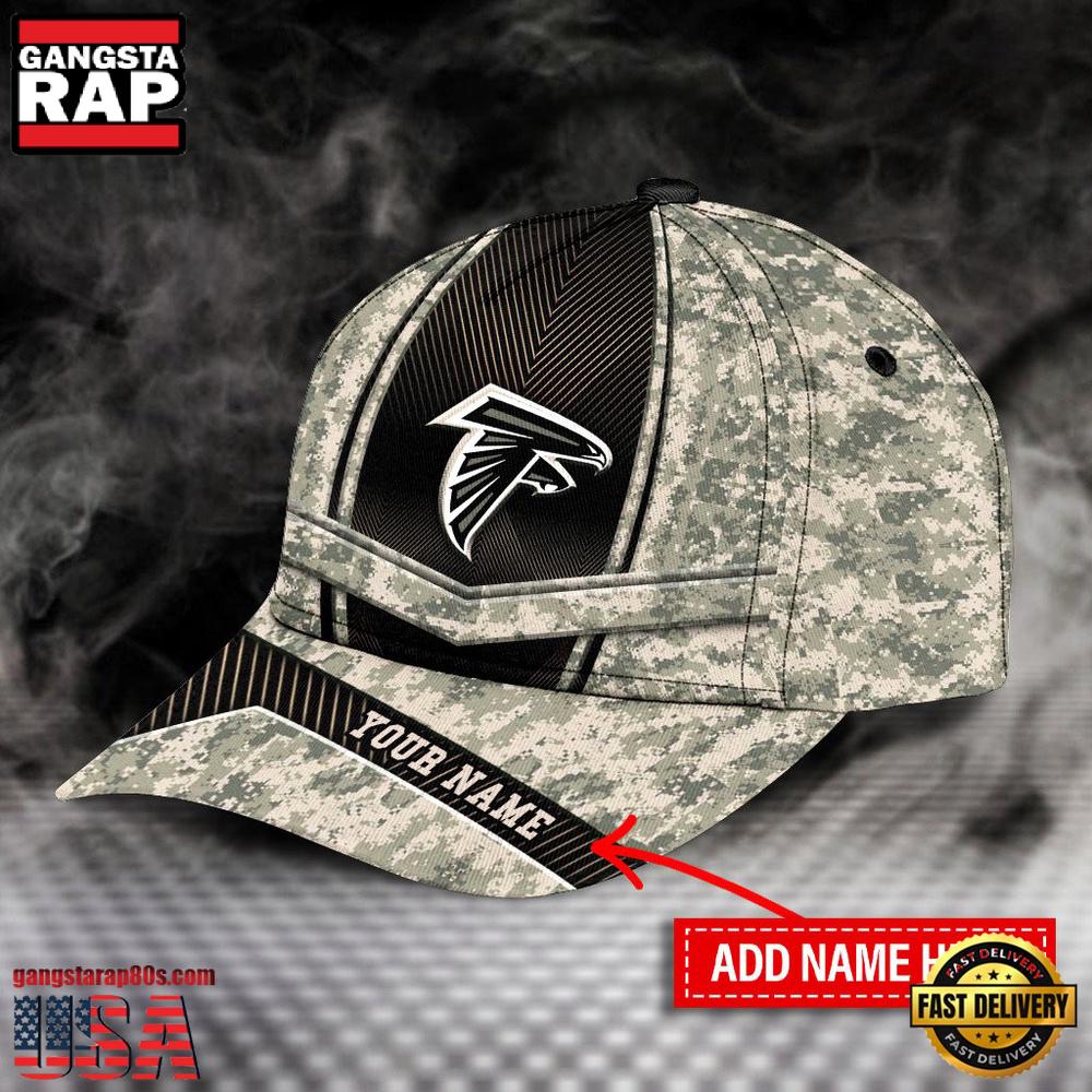 Custom Name Atlanta Falcons Camo Baseball Cap For Fans