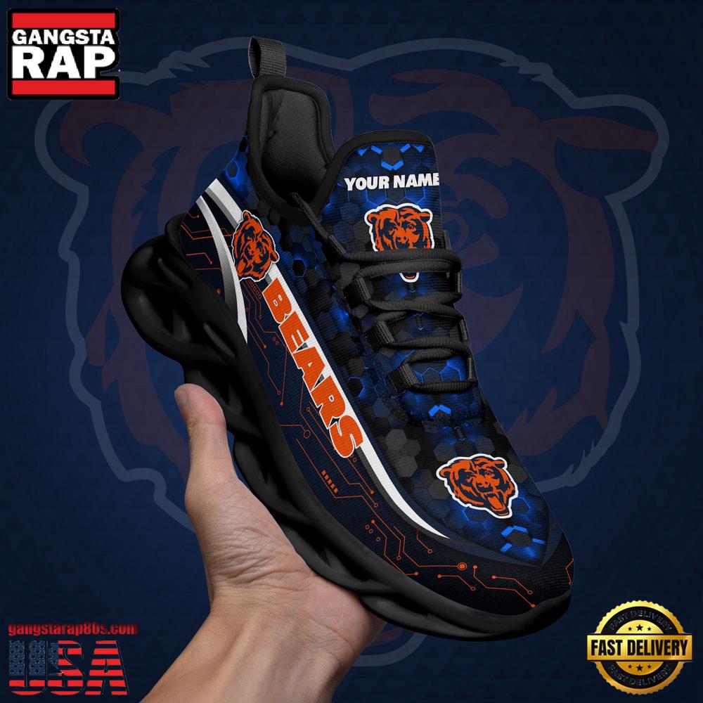 NFL Custom Name Chicago Bears Team Logo New Design Max Soul Shoes Running Sneakers NFL Custom Name Chicago Bears Team Logo New Design Max Soul Shoes Running Sneakers