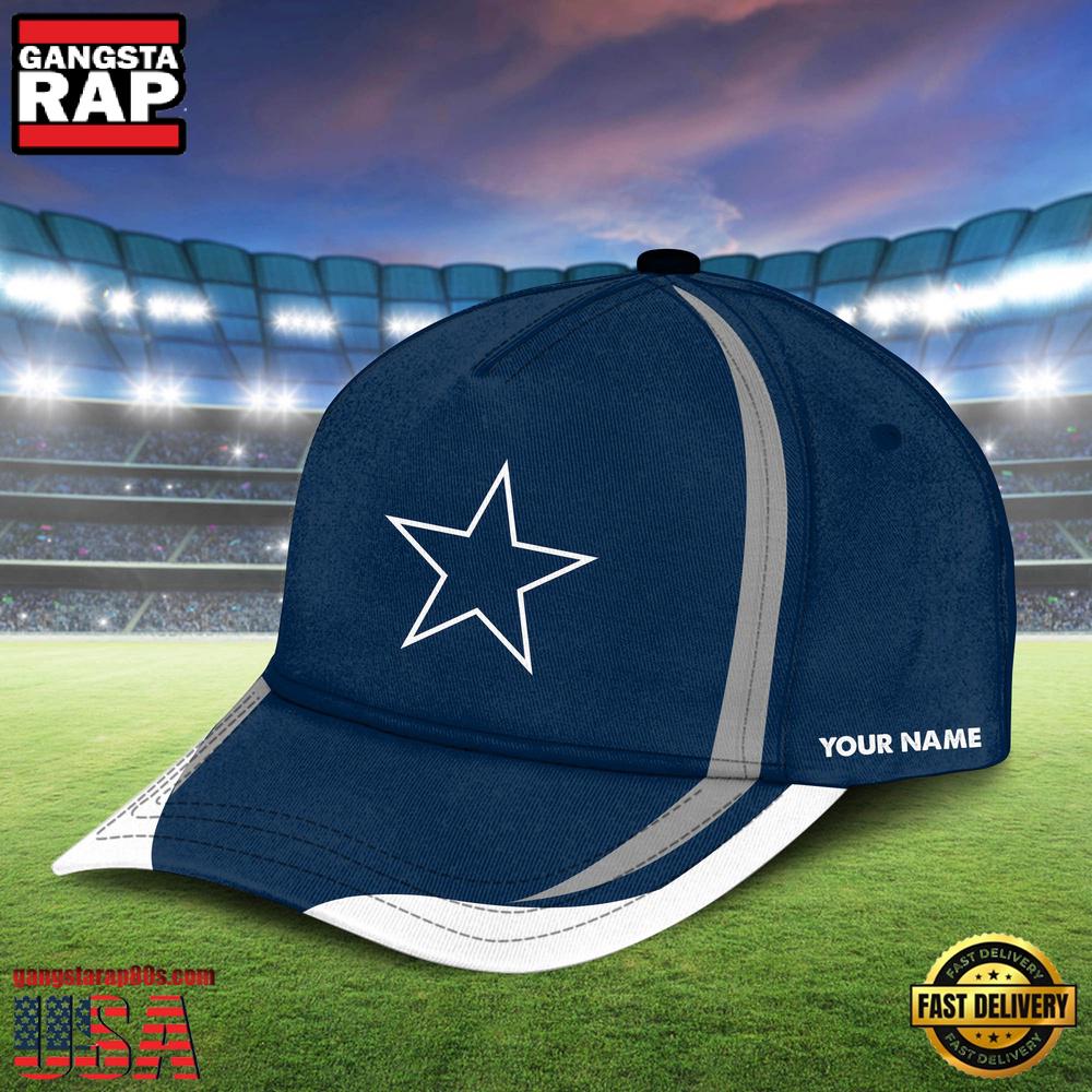 Custom Name Dallas Cowboys NFL Basic Baseball Cap For Fans