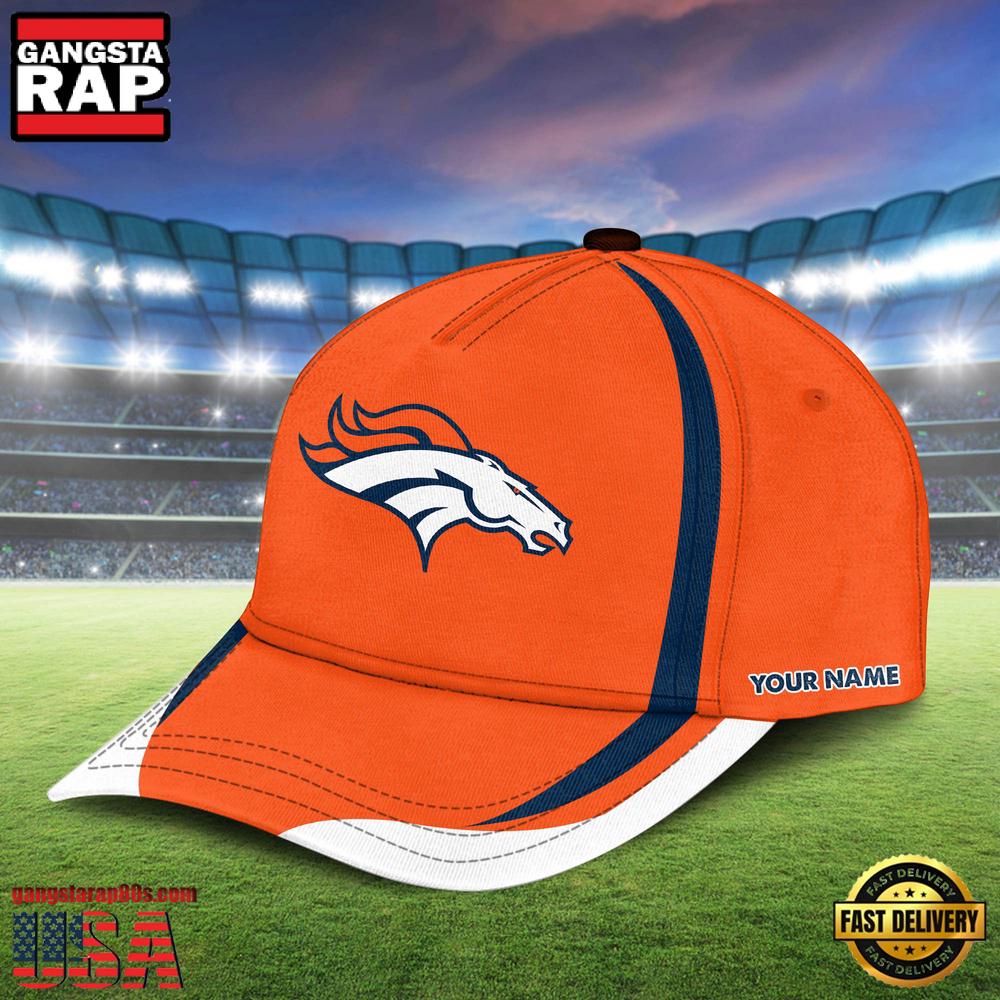 Custom Name Denver Broncos NFL Basic Baseball Cap For Fans