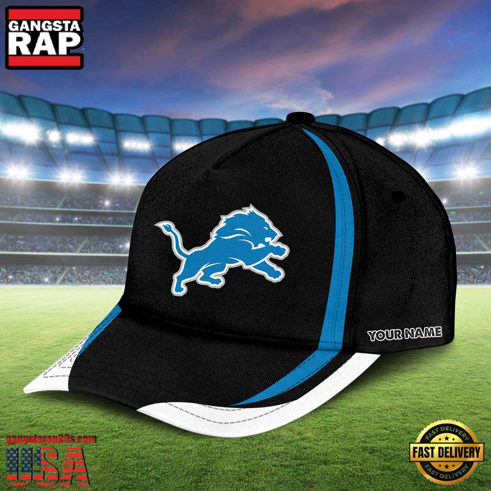 Custom Name Detroit Lions NFL Basic Baseball Cap For Fans