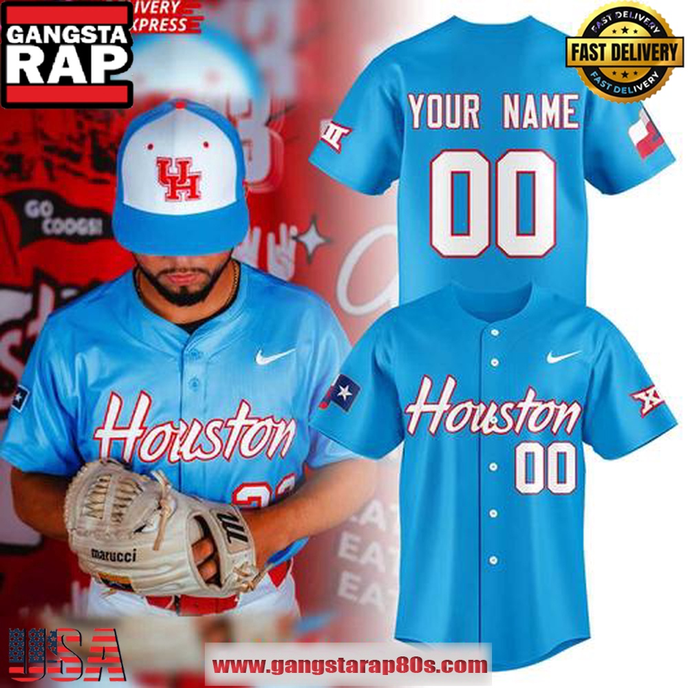 Custom Name Number Houston Cougars Baseball 2025 City Connect Limited Baseball Jersey Shirt Custom Name Number Houston Cougars Baseball 2025 City Connect Limited Baseball Jersey Shirt