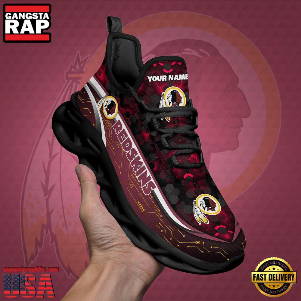 NFL Custom Name Washington Redskins Team Logo New Design Max Soul Shoes Running Sneakers NFL Custom Name Washington Redskins Team Logo New Design Max Soul Shoes Running Sneakers